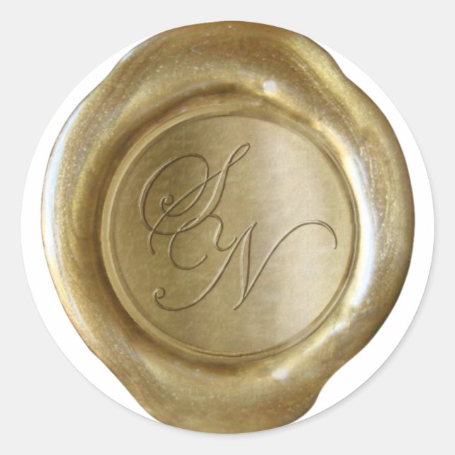 Wax Seal Monogram - Gold - SN - Neha Custom (Front)