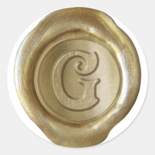 Wax Seal Monogram - Gold - Victorian G -