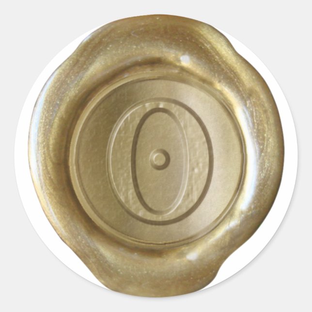 Wax Seal Monogram - Gold - Victorian O - (Front)