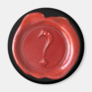 Wax Seal Monogram Magnet - Red - Old English -