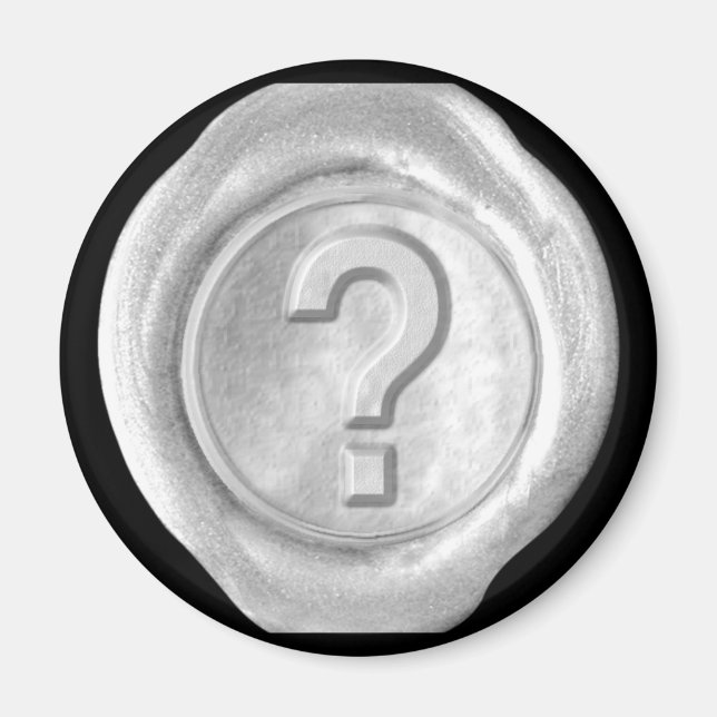 Wax Seal Monogram Magnet - Silver - Bold Style - (Front)