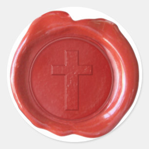 Wax Seal Monogram - Red - Cross -