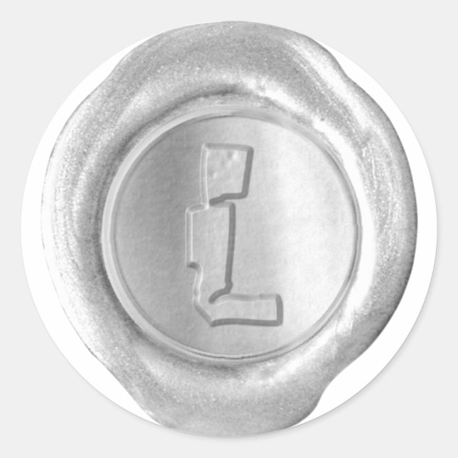 Wax Seal Monogram - Silver - Boulder L - (Front)