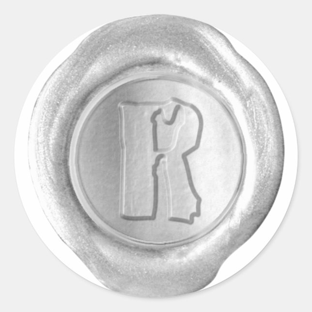Wax Seal Monogram - Silver - Boulder R - (Front)