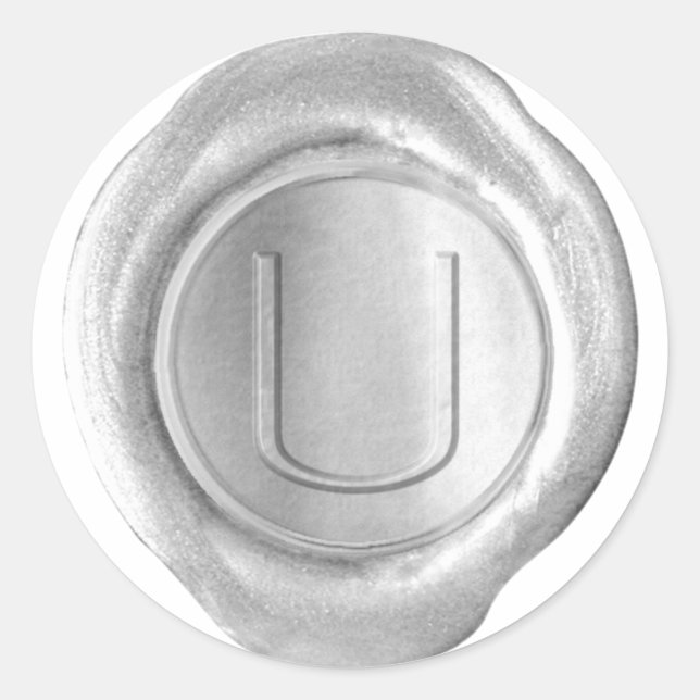Wax Seal Monogram - Silver - ModernSlim U - (Front)