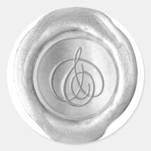 Wax Seal Monogram - Silver - Script & -