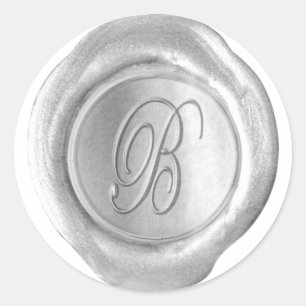 Wax Seal Monogram - Silver - Script B -