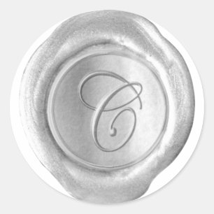 Wax Seal Monogram - Silver - Script C -