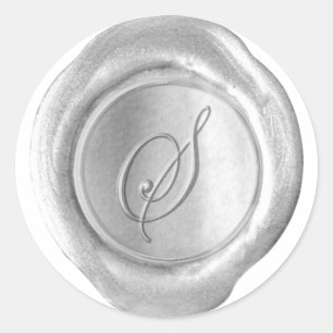 Wax Seal Monogram - Silver - Script S -