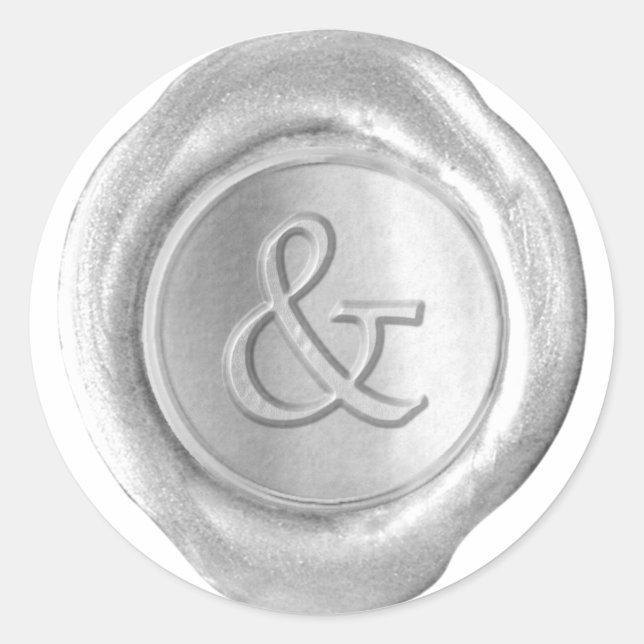 Wax Seal Monogram - Silver - Serif & - (Front)