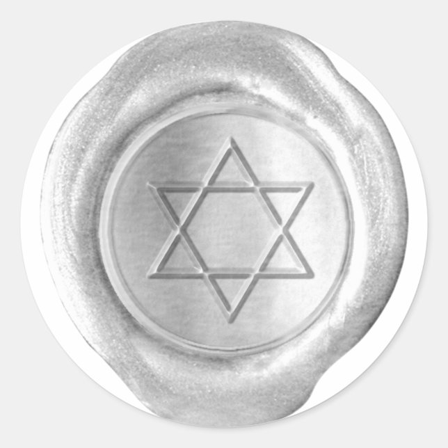 Wax Seal Monogram - Silver - Star Of David - (Front)
