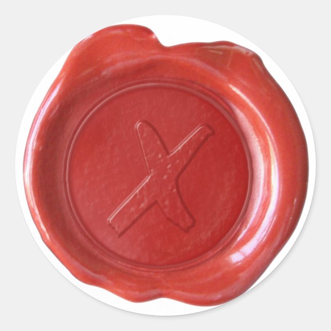 Wax Seal - Red - Custom X - (Front)
