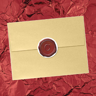 Wax Seal Red Monogram C Initial