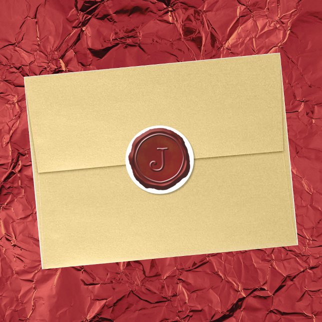 Wax Seal Red Monogram J Initial (Creator Uploaded)