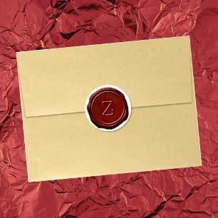 Wax Seal Red Monogram Z Initial