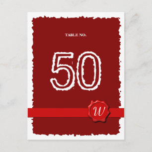 Wax Seal Table Number Postcard