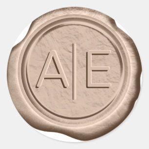 Wax Seal Wedding Accent Initials Bronze ID948