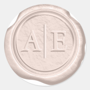 Wax Seal Wedding Accent Initials Rose Gold ID870