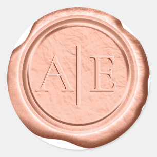 Wax Seal Wedding Accent Initials Terra Cotta ID956