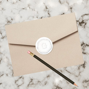 Wax Seal White Monogram G Initial