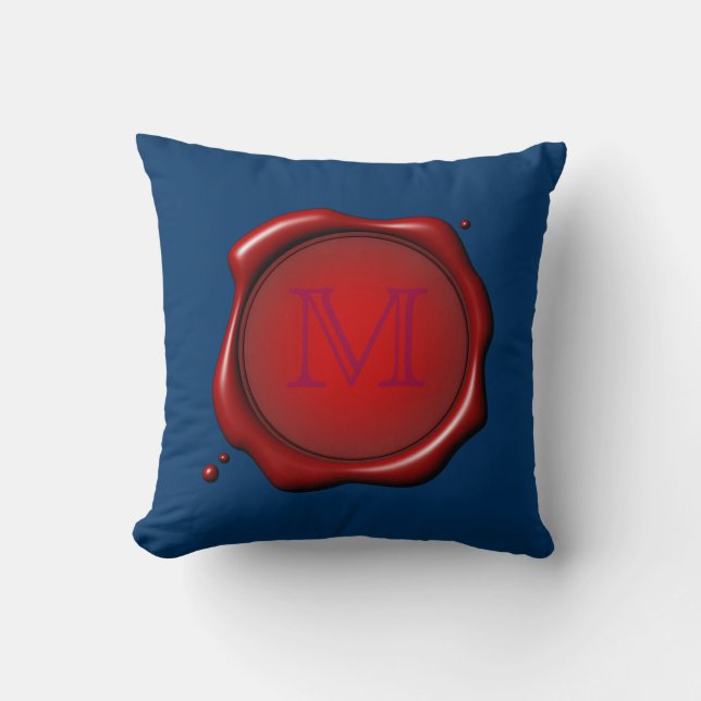 Wax Seal With Monogram Pillow Template (Front)