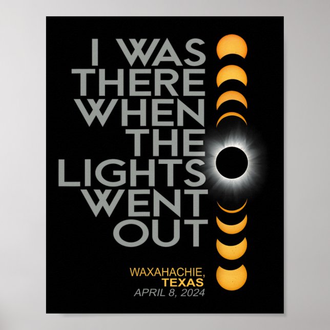 Waxahachie 2024 Solar Eclipse 2024 040824 Eclipse  Poster (Front)