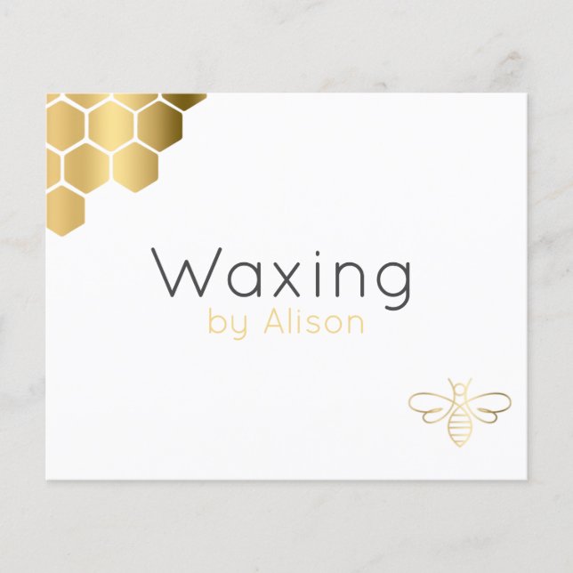 Waxing aesthetician technician golden bee  flyer (Front)