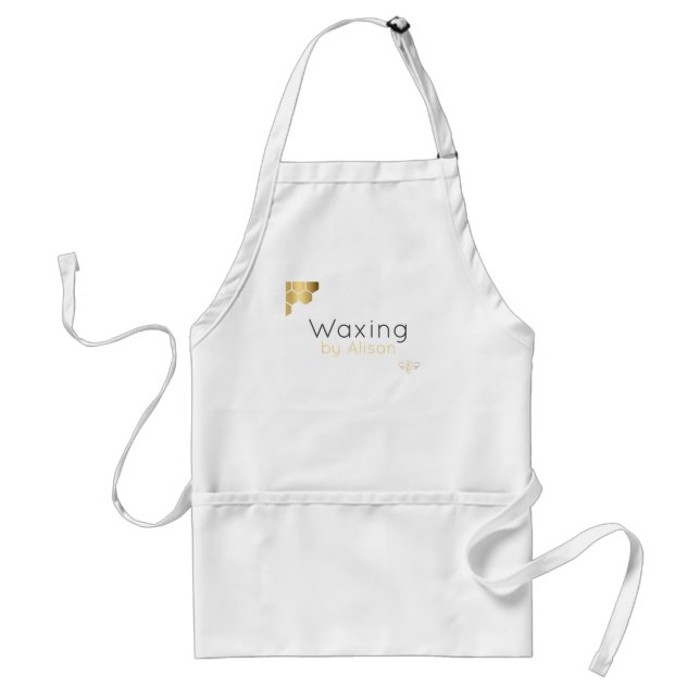 Waxing aesthetician technician golden bee standard apron (Front)