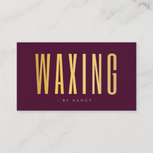 Waxing Burgundy And Gold  Business Card