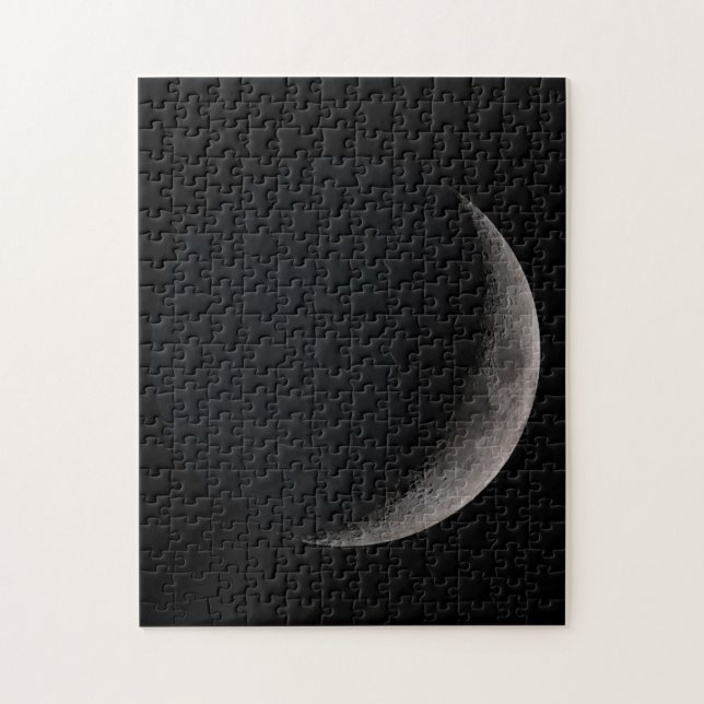 Waxing crescent moon jigsaw puzzle (Vertical)