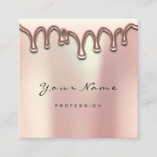 Waxing Depilation Browns Lashes Makeup Drips VIP Square Business Card
