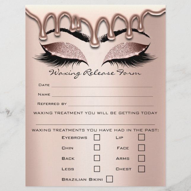 Waxing Depilation Liability Waiver Release Form 1 Flyer (Front)