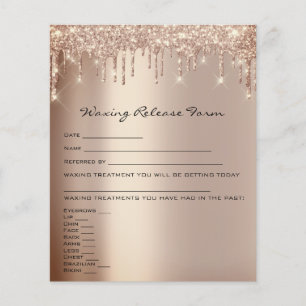 Waxing Depilation Liability Waiver Release Rose Flyer