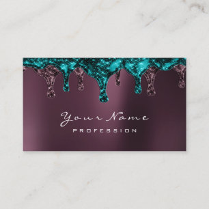 Waxing Epilation Depilation Nails  Noir Teal Business Card
