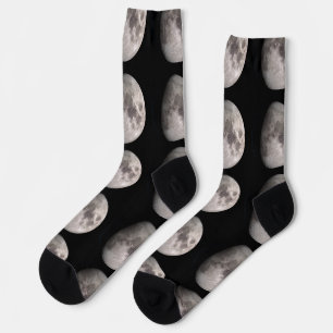 Waxing gibbous moon phase NASA images Socks