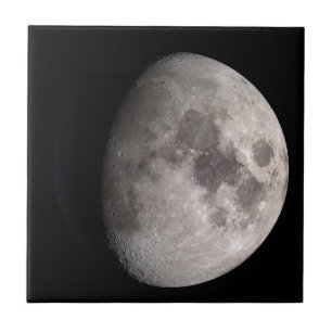 Waxing gibbous moon phase NASA images Tile