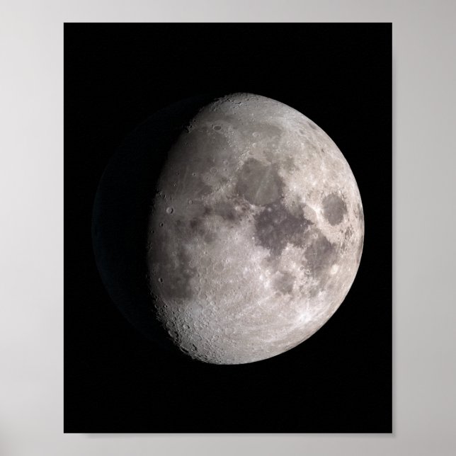 Waxing gibbous moon phase poster (Front)