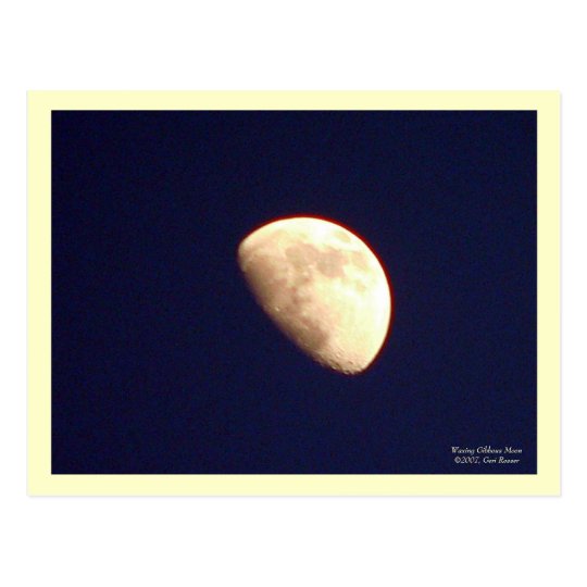 Waxing Gibbous Moon Postcard