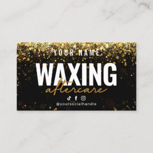 Waxing Glitter Gold Luxury Aftercare Card