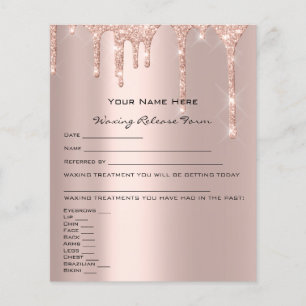 Waxing Liability Waiver Release Form Sparky Rose Flyer