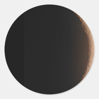 waxing moon classic round sticker