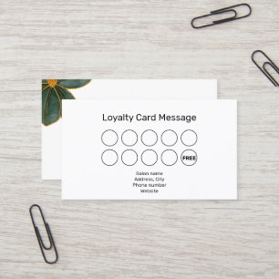 Waxing technician/esthetician gold loyalty business card