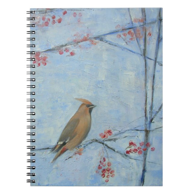 Waxwing 2013 oil on canvas notebook (Front)