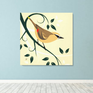 Waxwing Birds Canvas Print