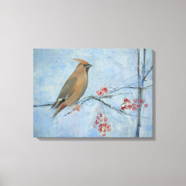 Waxwing Canvas Print (Front)