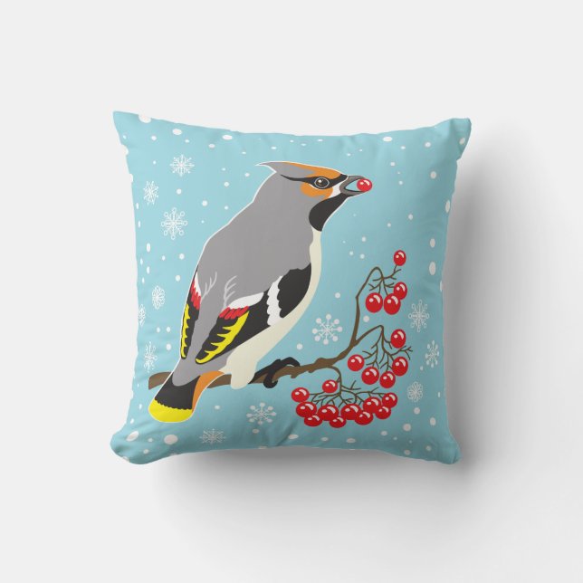 waxwing cushion (Front)