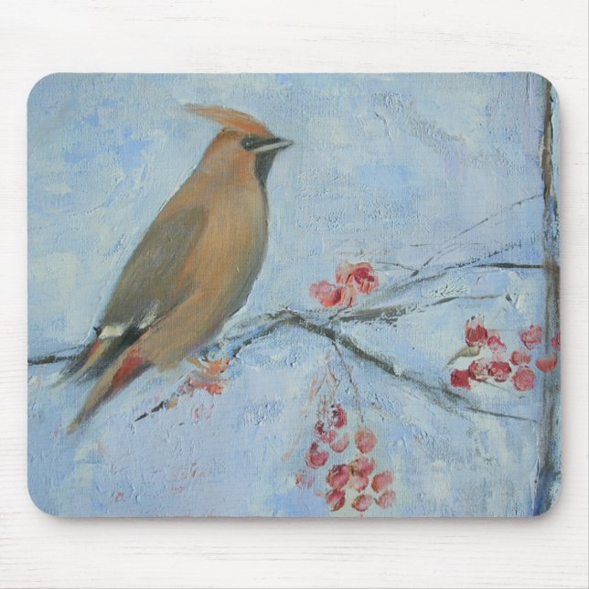 Waxwing Mouse Mat (Front)