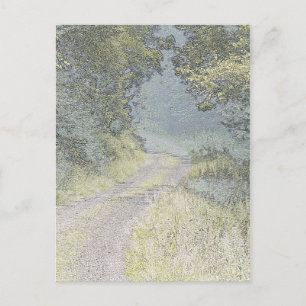 Way into forest postcard