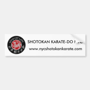 Way Of Life Shotokan Dark Logo Bumper Sticker