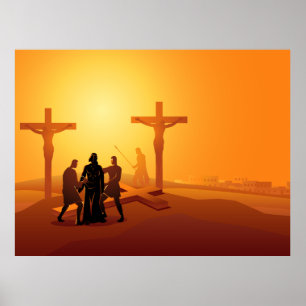 Way of the Cross 10th Station Poster